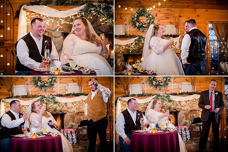 Best man toast at this Sampson's Hollow Fall Wedding by Knoxville Wedding Photographer, Amanda May Photos.