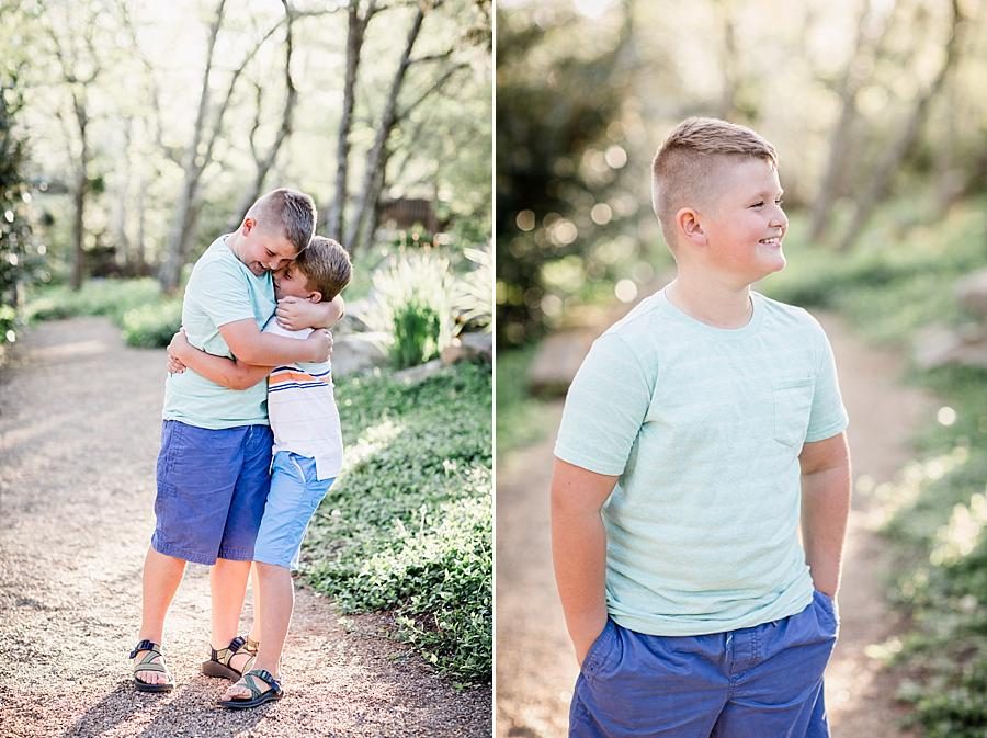 Older brother at this Baxter Gardens Maternity Session by Knoxville Wedding Photographer, Amanda May Photos.