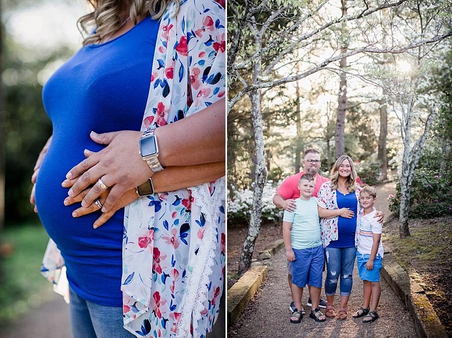Hands on belly at this Baxter Gardens Maternity Session by Knoxville Wedding Photographer, Amanda May Photos.