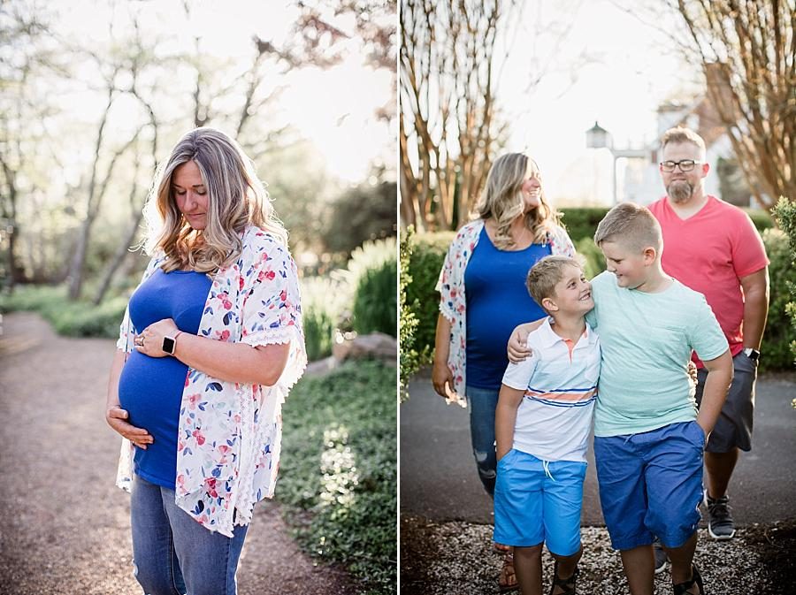 Belly pic at this Baxter Gardens Maternity Session by Knoxville Wedding Photographer, Amanda May Photos.