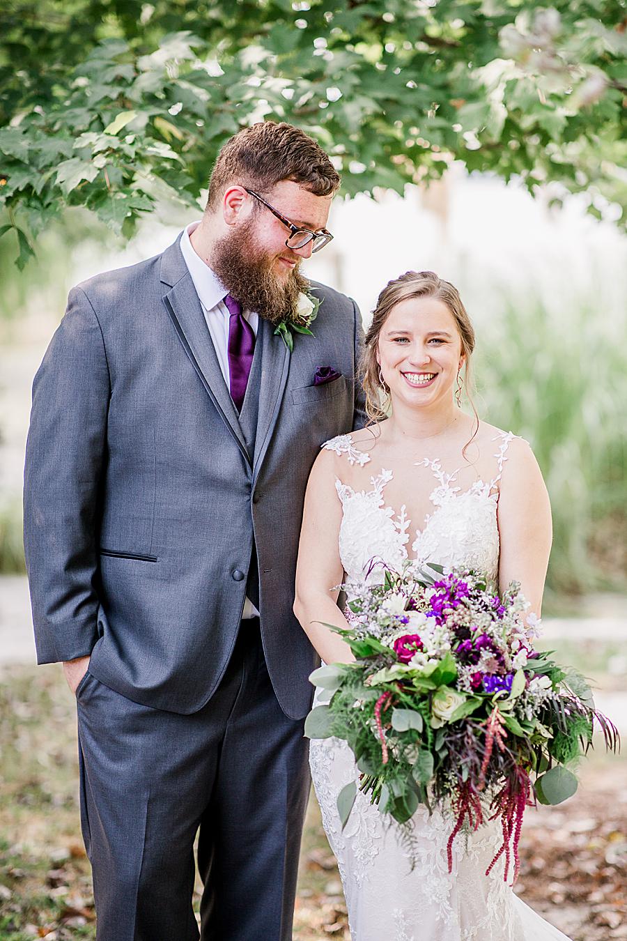 Bride and groom at this Hunter Valley Pavilion wedding by Knoxville Wedding Photographer, Amanda May Photos.