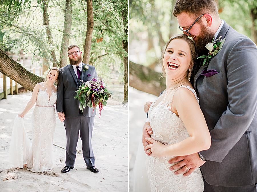 Head on shoulder at this Hunter Valley Pavilion wedding by Knoxville Wedding Photographer, Amanda May Photos.