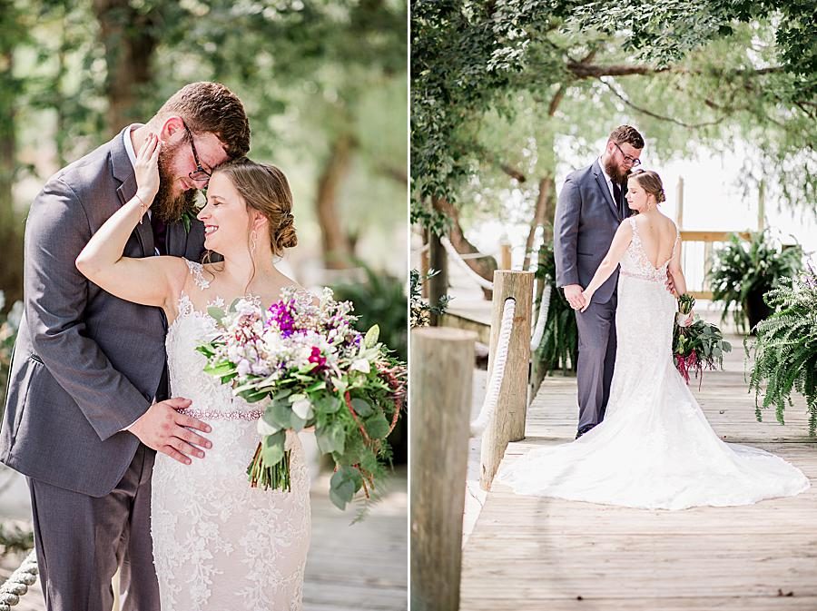 Hand on cheek at this Hunter Valley Pavilion wedding by Knoxville Wedding Photographer, Amanda May Photos.