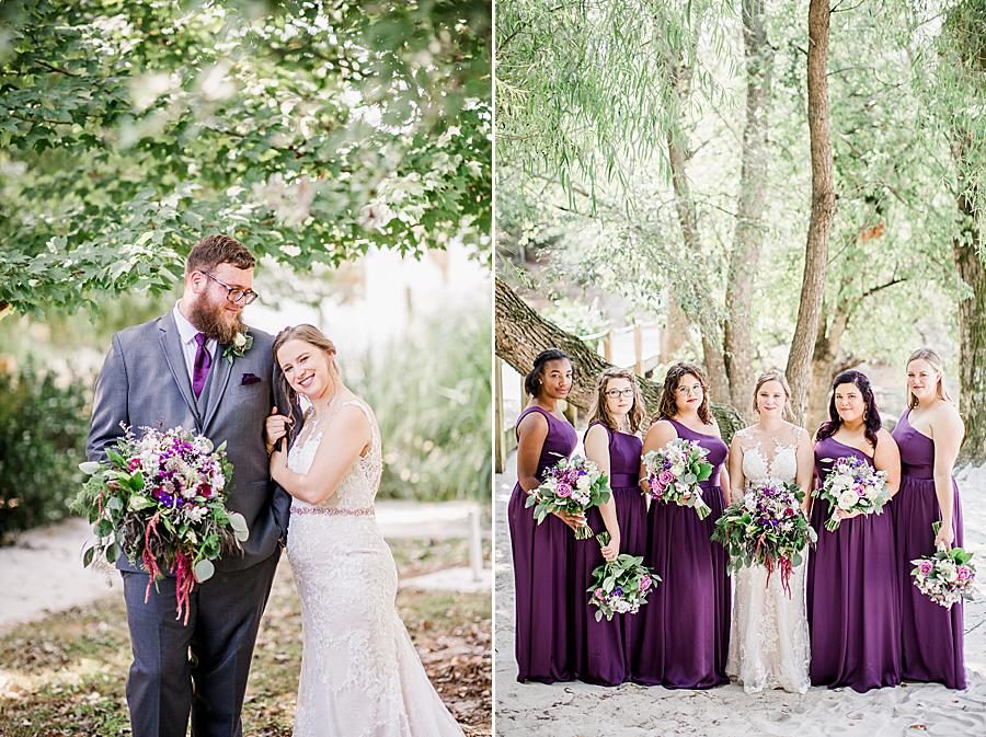 Groom holding bouquet at this Hunter Valley Pavilion wedding by Knoxville Wedding Photographer, Amanda May Photos.
