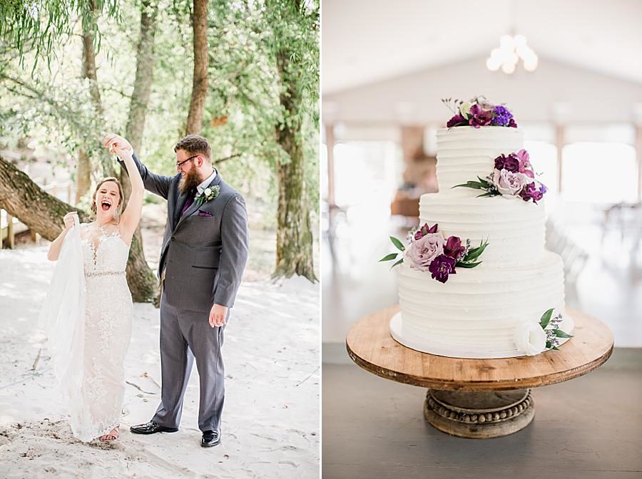 Wedding cake at this Hunter Valley Pavilion wedding by Knoxville Wedding Photographer, Amanda May Photos.