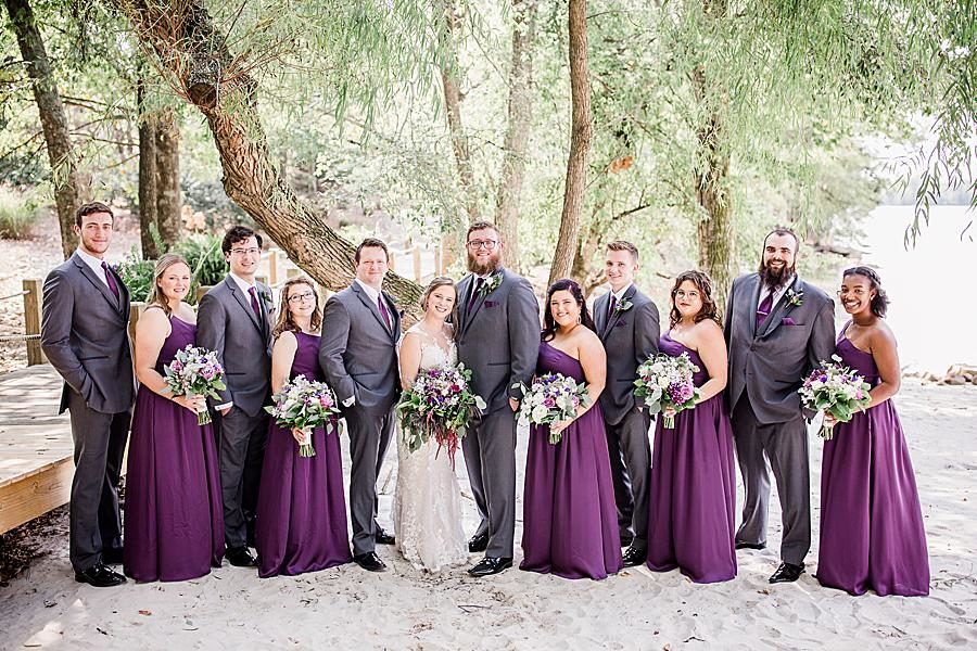 Wedding party at this Hunter Valley Pavilion wedding by Knoxville Wedding Photographer, Amanda May Photos.