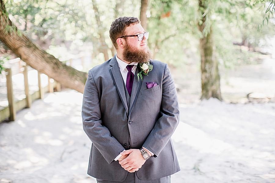 Groom portrait at this Hunter Valley Pavilion wedding by Knoxville Wedding Photographer, Amanda May Photos.