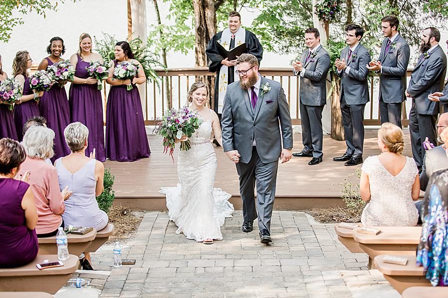 Newlyweds at this Hunter Valley Pavilion wedding by Knoxville Wedding Photographer, Amanda May Photos.