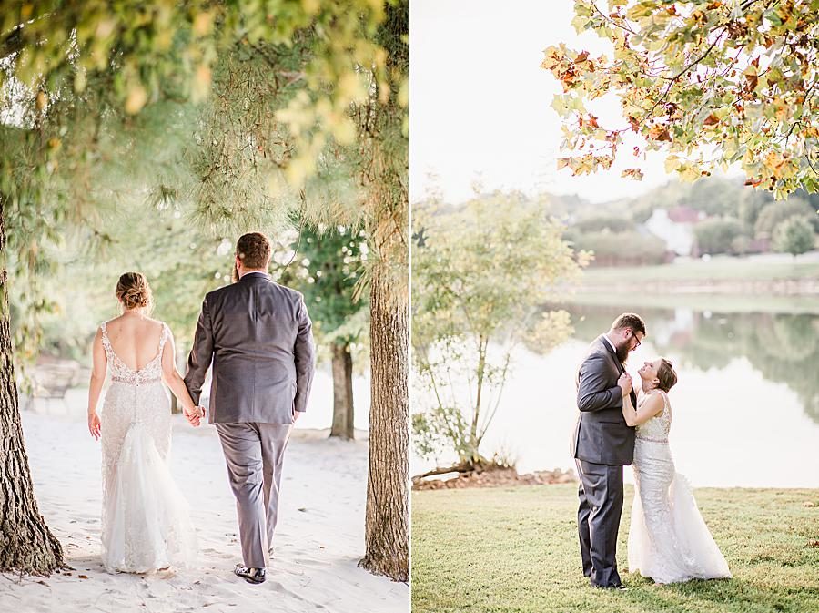 Walking in the sand by Knoxville Wedding Photographer, Amanda May Photos.