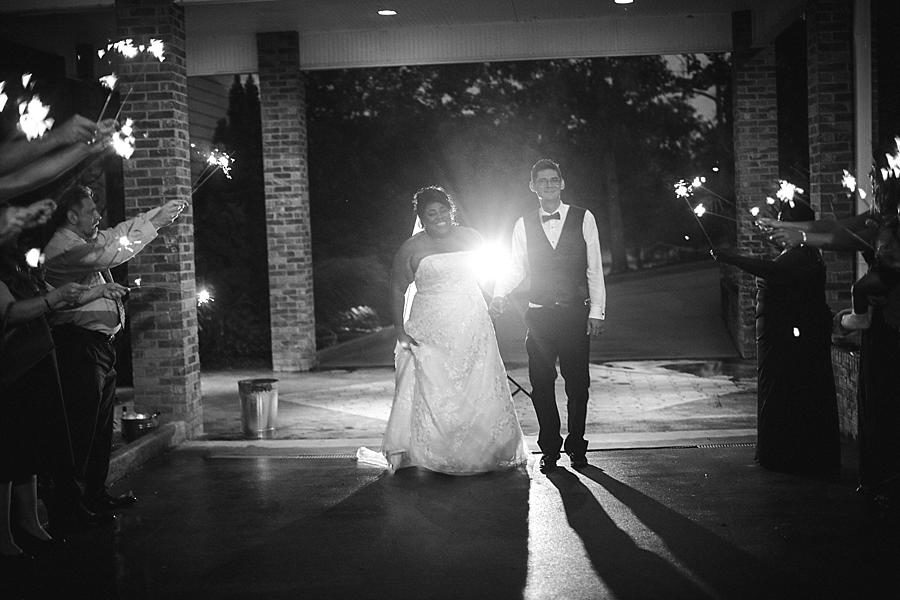 Sparkler exit at this Wedding at Hunter Valley Farm by Knoxville Wedding Photographer, Amanda May Photos.