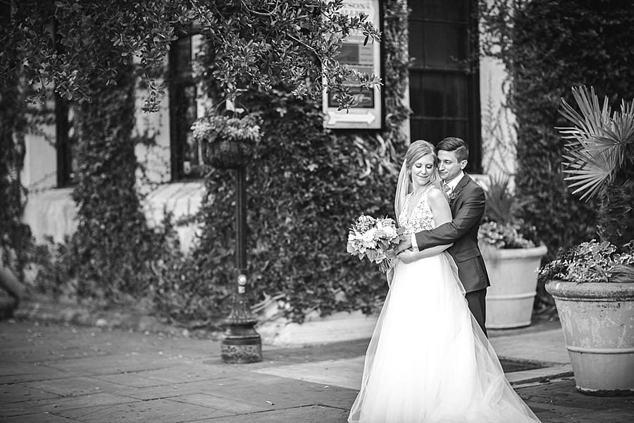 Black and white at this Upstairs at Midtown Wedding by Knoxville Wedding Photographer, Amanda May Photos.