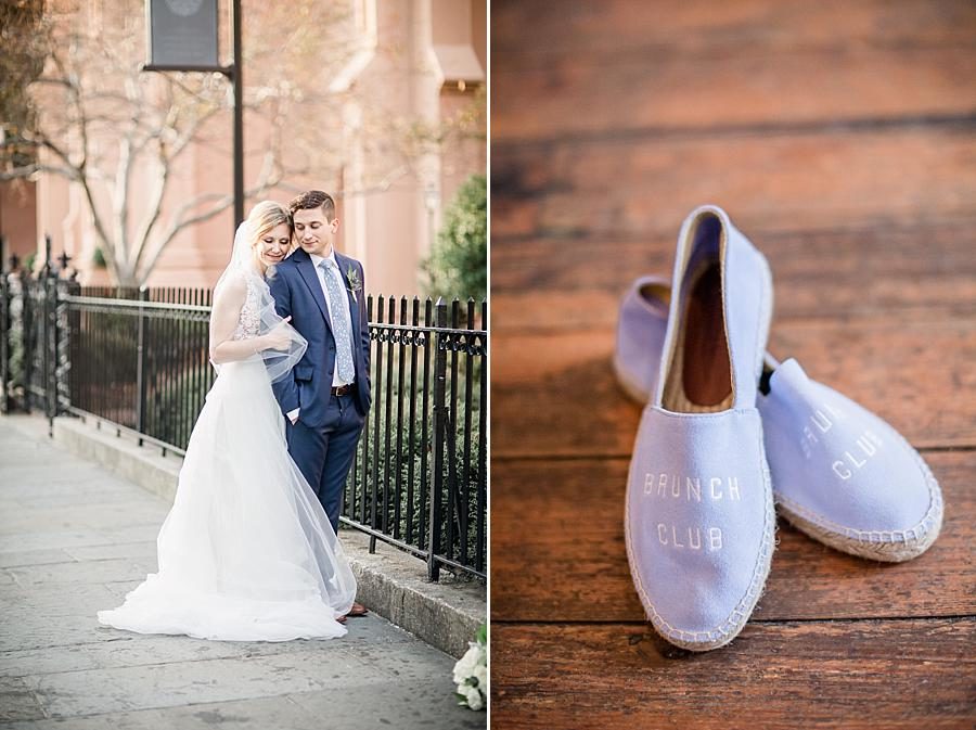 Brunch club shoes at this Upstairs at Midtown Wedding by Knoxville Wedding Photographer, Amanda May Photos.