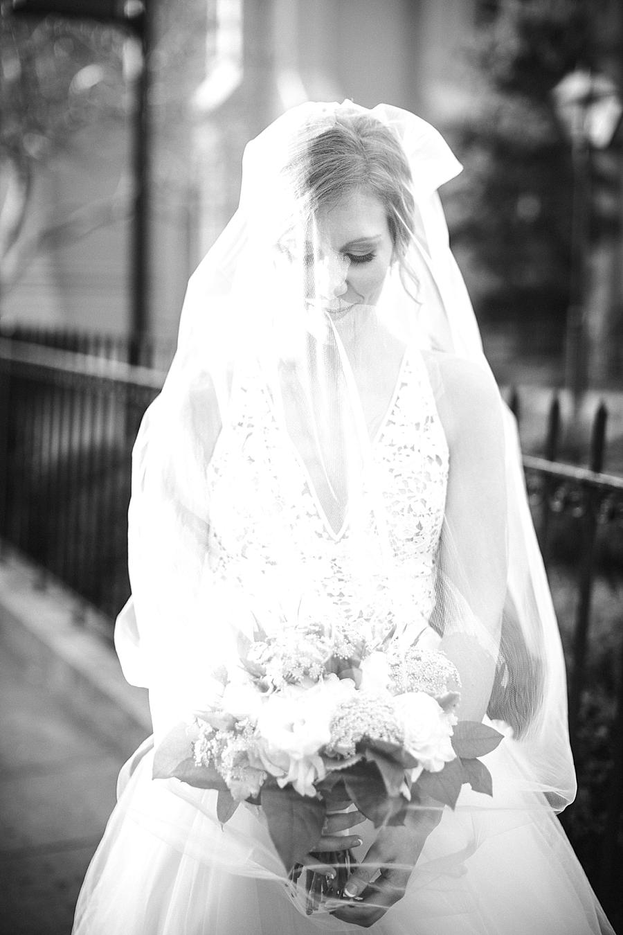Veil at this Upstairs at Midtown Wedding by Knoxville Wedding Photographer, Amanda May Photos.