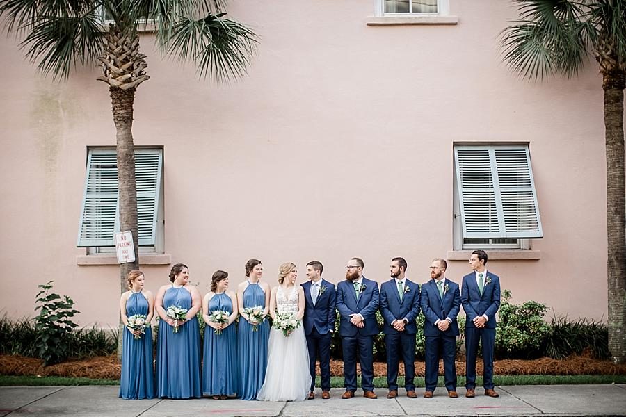 The whole bridal party at this Upstairs at Midtown Wedding by Knoxville Wedding Photographer, Amanda May Photos.