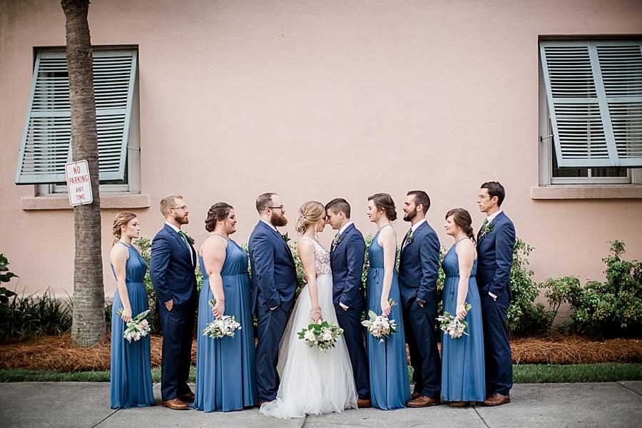 Blue suits at this Upstairs at Midtown Wedding by Knoxville Wedding Photographer, Amanda May Photos.