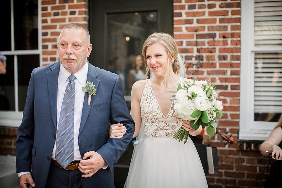 Nose scrunch at this Upstairs at Midtown Wedding by Knoxville Wedding Photographer, Amanda May Photos.