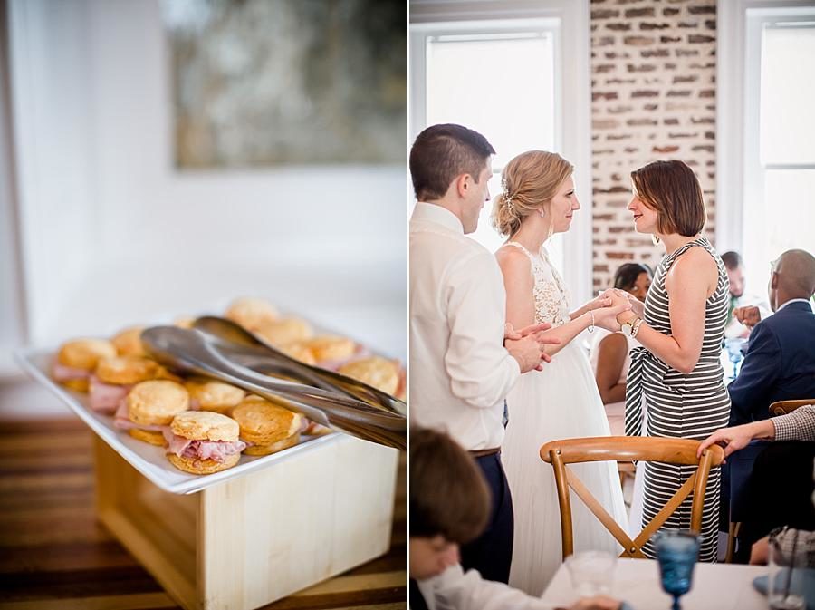 Hors d'oeuvres at this Upstairs at Midtown Wedding by Knoxville Wedding Photographer, Amanda May Photos.