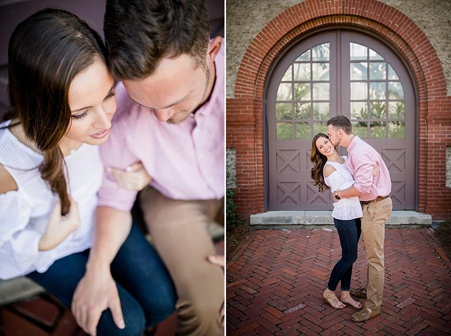Playing with hair at this Biltmore Engagement by Knoxville Wedding Photographer, Amanda May Photos.