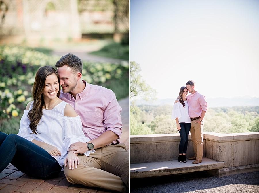 Sunset mountains at this Biltmore Engagement by Knoxville Wedding Photographer, Amanda May Photos.