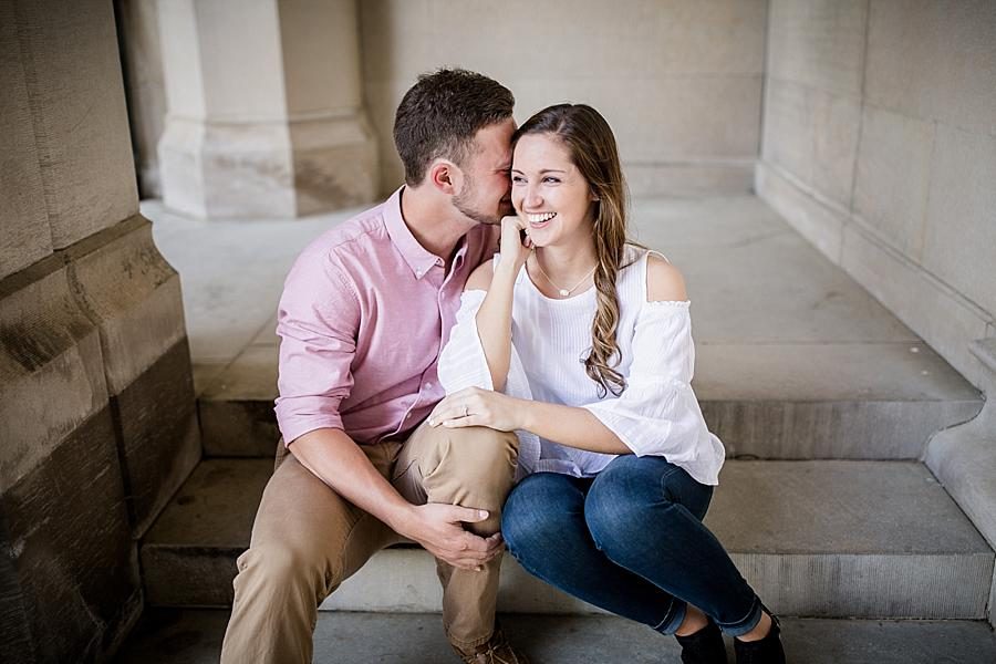 All smiles at this Biltmore Engagement by Knoxville Wedding Photographer, Amanda May Photos.