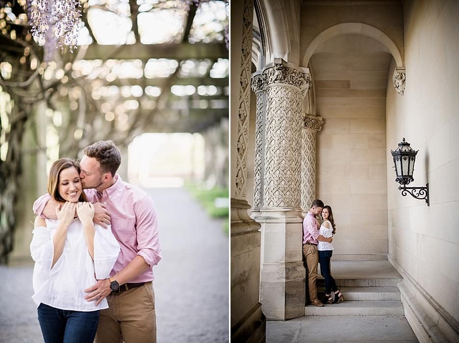 Leaning in at this Biltmore Engagement by Knoxville Wedding Photographer, Amanda May Photos.
