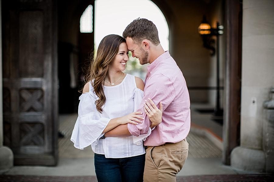 Hands around waist at this Biltmore Engagement by Knoxville Wedding Photographer, Amanda May Photos.