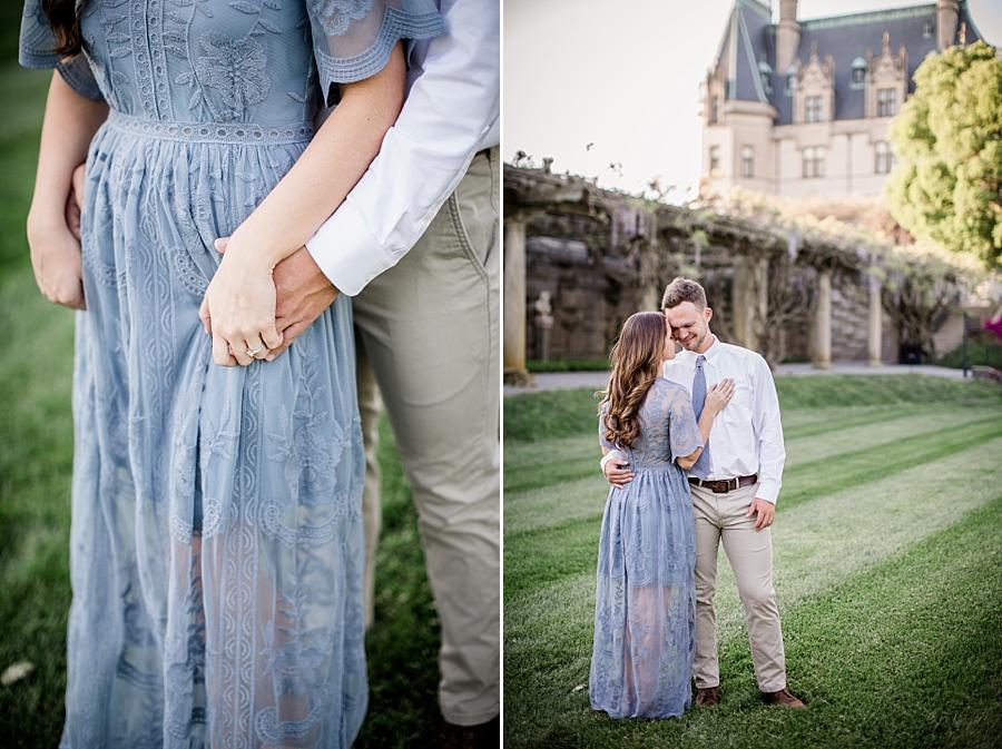 Side lawn at this Biltmore Engagement by Knoxville Wedding Photographer, Amanda May Photos.