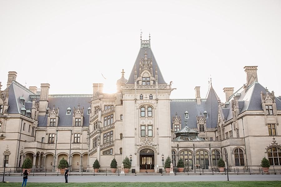 Just the house at this Biltmore Engagement by Knoxville Wedding Photographer, Amanda May Photos.