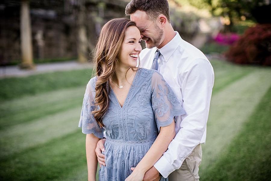Giggling at this Biltmore Engagement by Knoxville Wedding Photographer, Amanda May Photos.