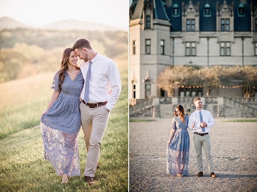 Head to head at this Biltmore Engagement by Knoxville Wedding Photographer, Amanda May Photos.