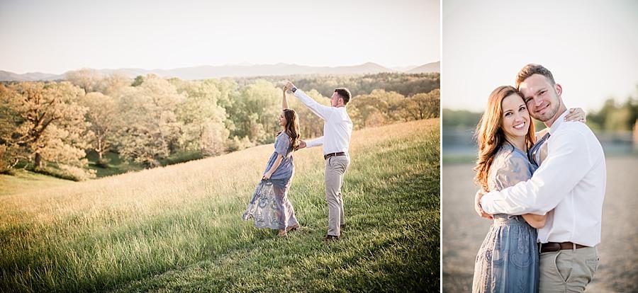 Twirl at this Biltmore Engagement by Knoxville Wedding Photographer, Amanda May Photos.
