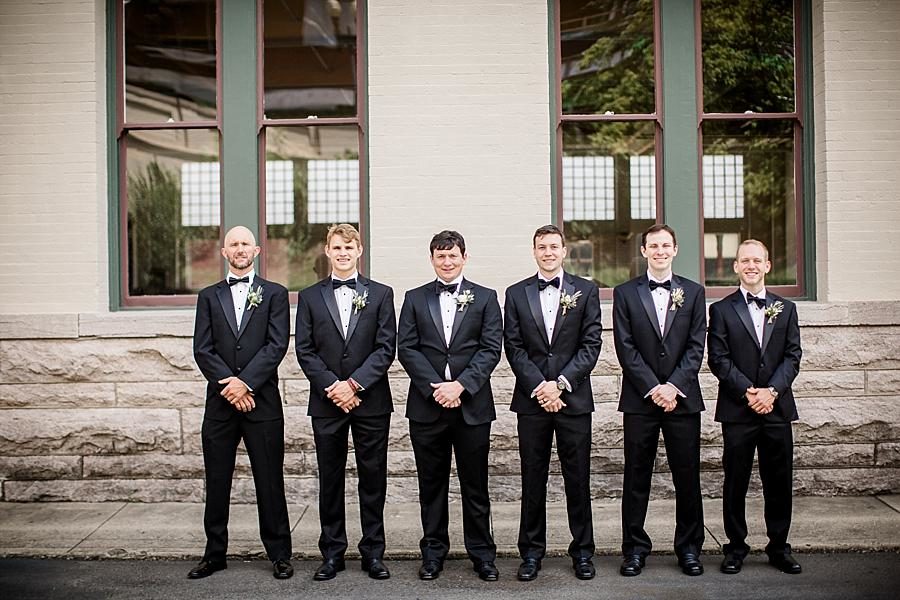 Just the guys at this Southern Railway Station Wedding by Knoxville Wedding Photographer, Amanda May Photos.