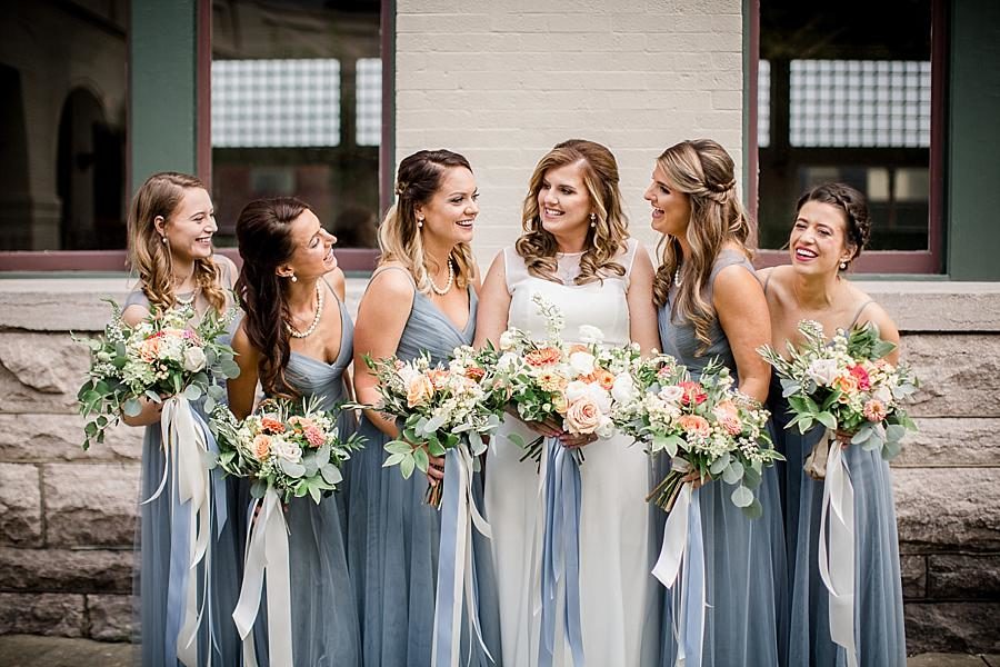 Just the girls at this Southern Railway Station Wedding by Knoxville Wedding Photographer, Amanda May Photos.