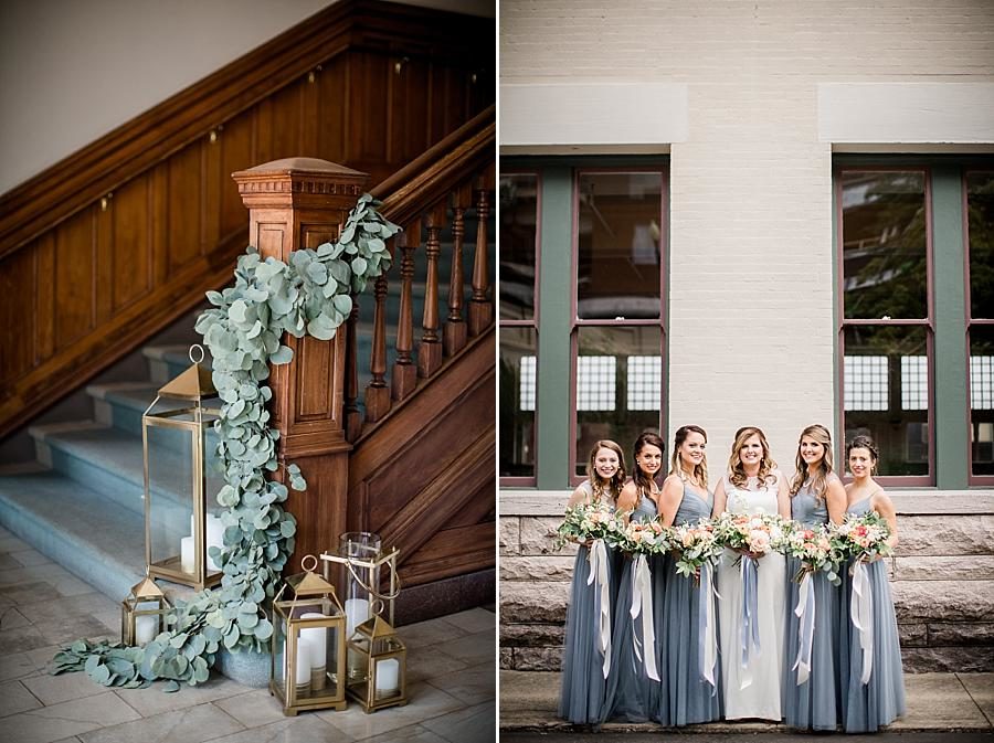 Eucalyptus at this Southern Railway Station Wedding by Knoxville Wedding Photographer, Amanda May Photos.