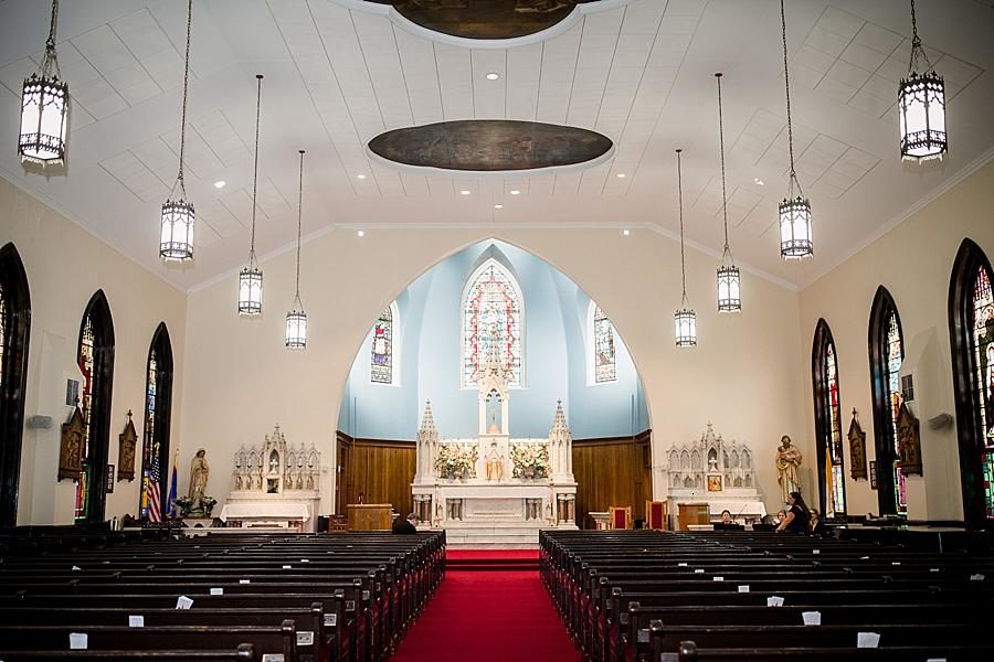 Immaculate Conception Catholic Church at this Southern Railway Station Wedding by Knoxville Wedding Photographer, Amanda May Photos.