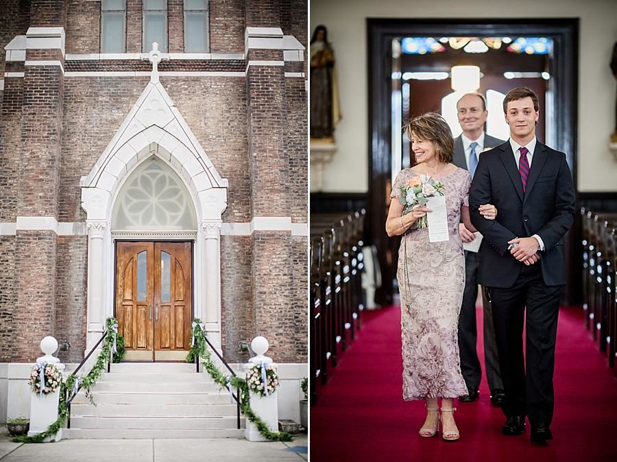 Church door at this Southern Railway Station Wedding by Knoxville Wedding Photographer, Amanda May Photos.