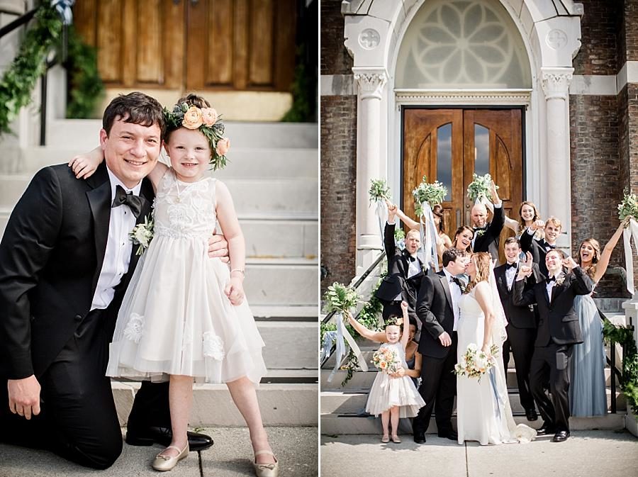 Flower crown at this Southern Railway Station Wedding by Knoxville Wedding Photographer, Amanda May Photos.