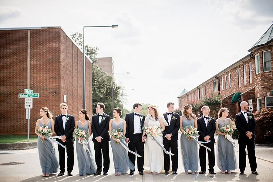 Looking away at this Southern Railway Station Wedding by Knoxville Wedding Photographer, Amanda May Photos.