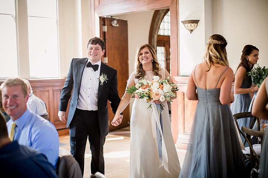 Introducing couple at this Southern Railway Station Wedding by Knoxville Wedding Photographer, Amanda May Photos.