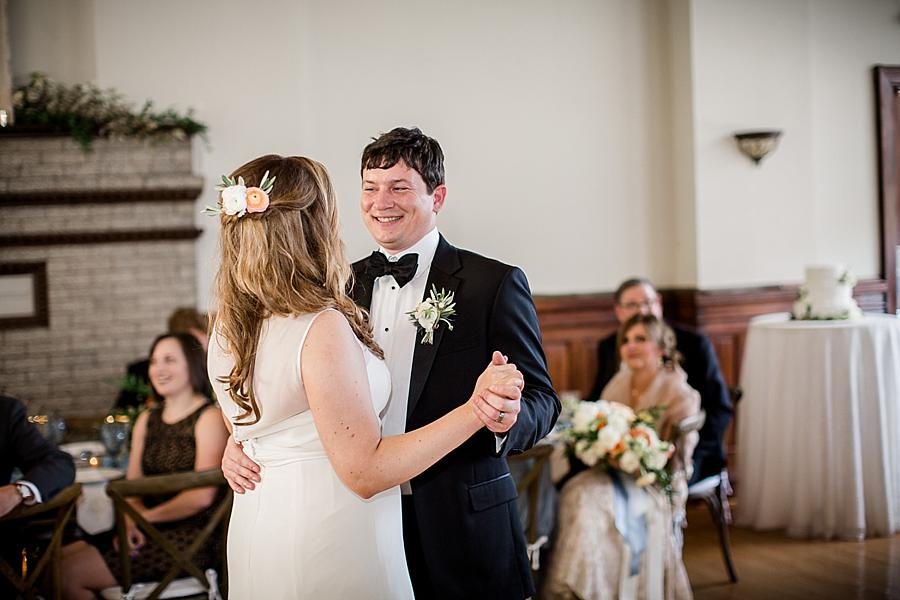 Happy groom at this Southern Railway Station Wedding by Knoxville Wedding Photographer, Amanda May Photos.