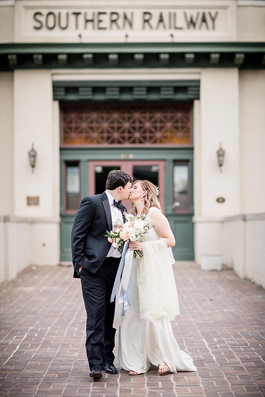 Southern Railway at this Southern Railway Station Wedding by Knoxville Wedding Photographer, Amanda May Photos.