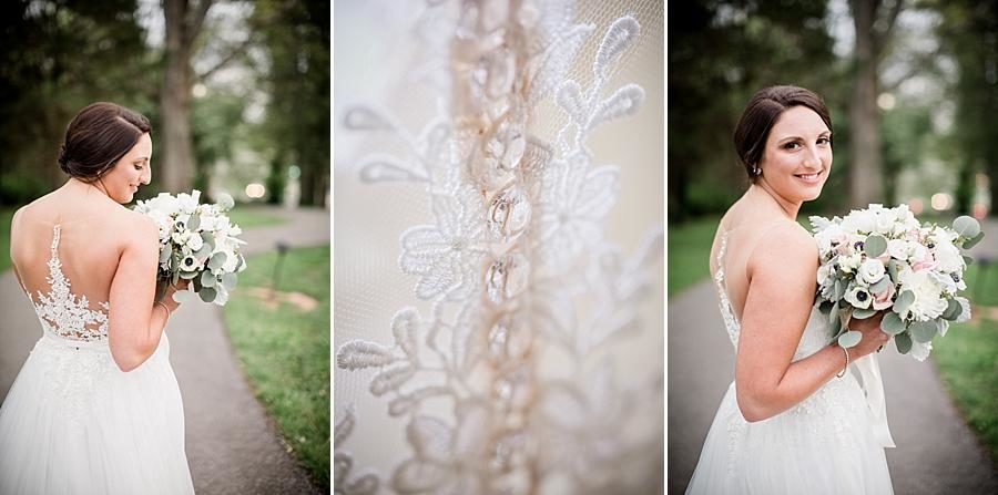 Button detail at this Historic Westwood Bridal Session by Knoxville Wedding Photographer, Amanda May Photos.