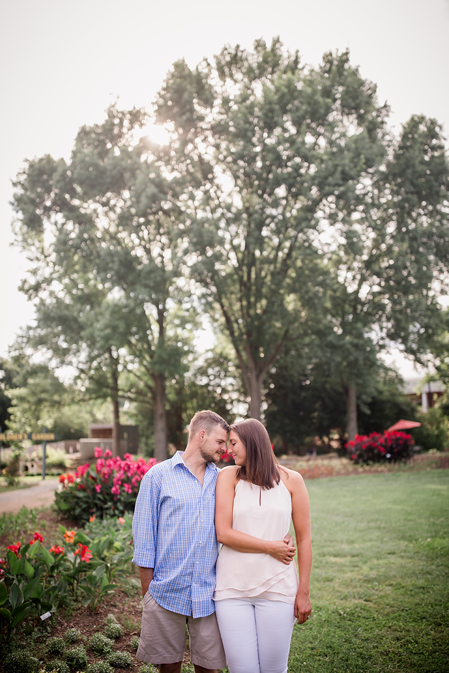 Arm around waist at this Estate of Grace engagement session by Knoxville Wedding Photographer, Amanda May Photos.