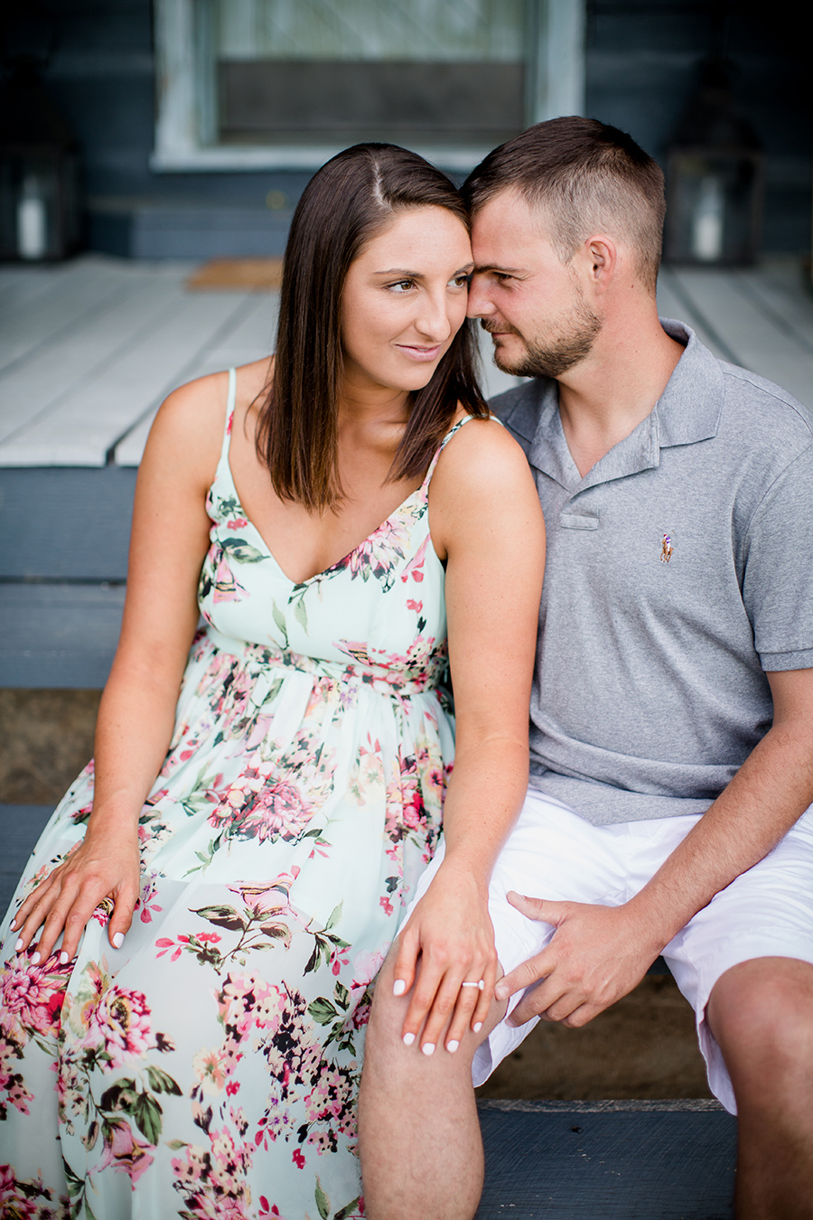 Looking at her at this Estate of Grace engagement session by Knoxville Wedding Photographer, Amanda May Photos.