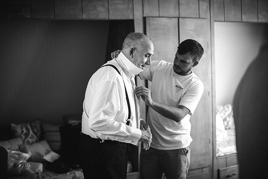 Getting dad ready at this Estate of Grace Wedding by Knoxville Wedding Photographer, Amanda May Photos.