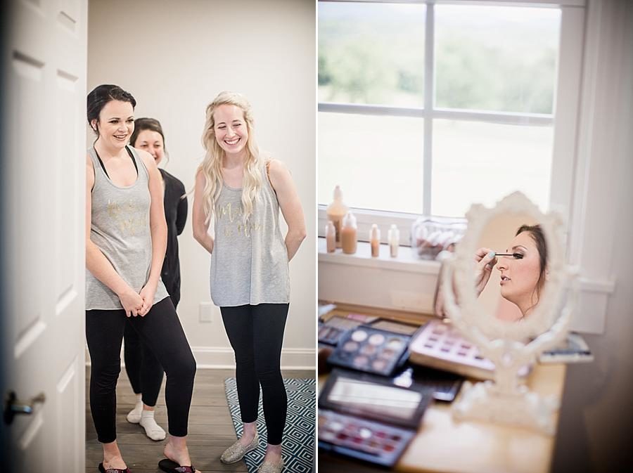 Makeup reflection at this Estate of Grace Wedding by Knoxville Wedding Photographer, Amanda May Photos.