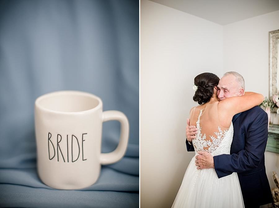 Bride mug at this Estate of Grace Wedding by Knoxville Wedding Photographer, Amanda May Photos.