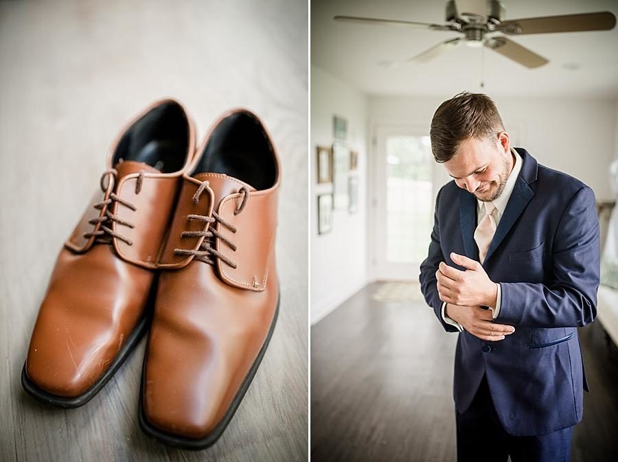 Groom loafers at this Estate of Grace Wedding by Knoxville Wedding Photographer, Amanda May Photos.