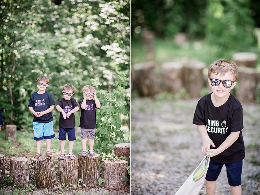 Ring bearers at this Estate of Grace Wedding by Knoxville Wedding Photographer, Amanda May Photos.