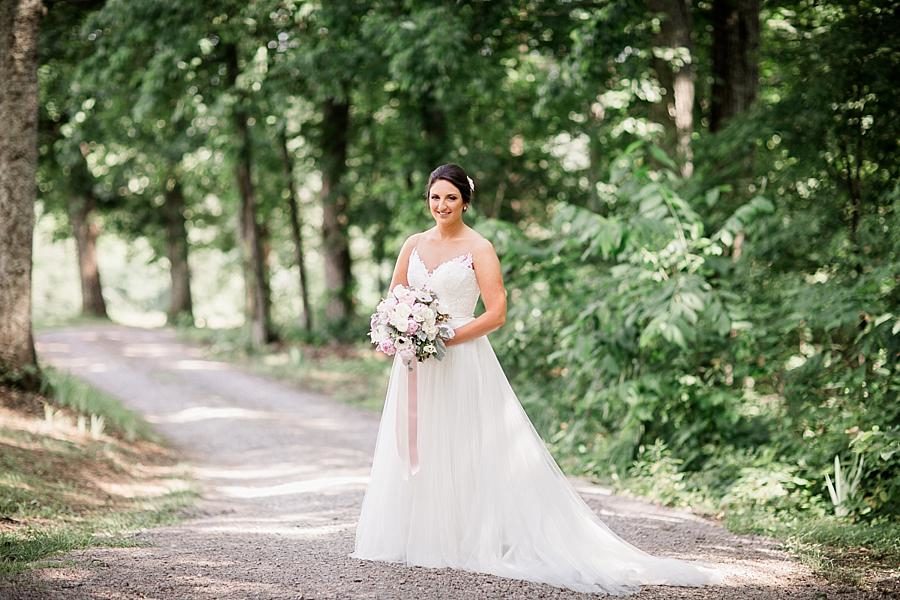 Just the bride at this Estate of Grace Wedding by Knoxville Wedding Photographer, Amanda May Photos.